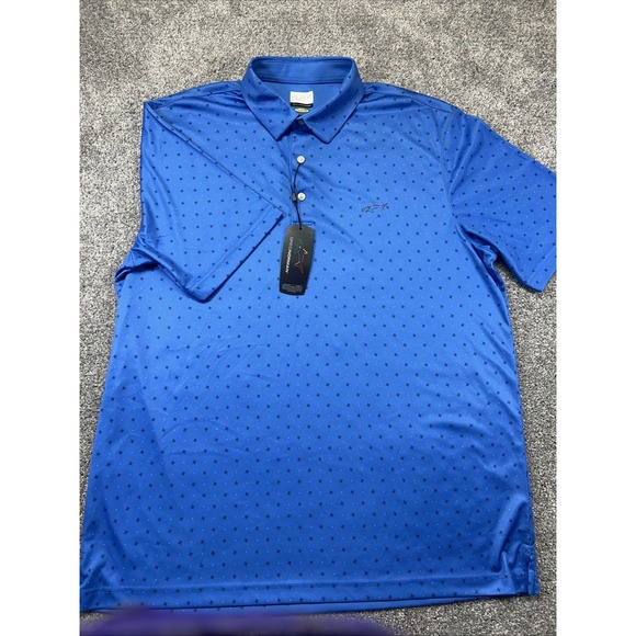 NWT Greg Norman Men Polo Navy Shirt L   Short Sleeve - Picture 3 of 9